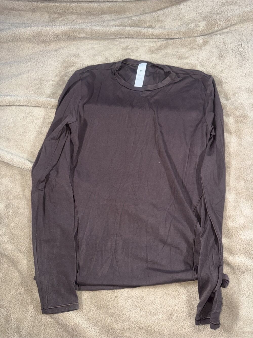 Lululemon Twist Back Relaxed Fit Long Sleeve Shirt Grey Medium